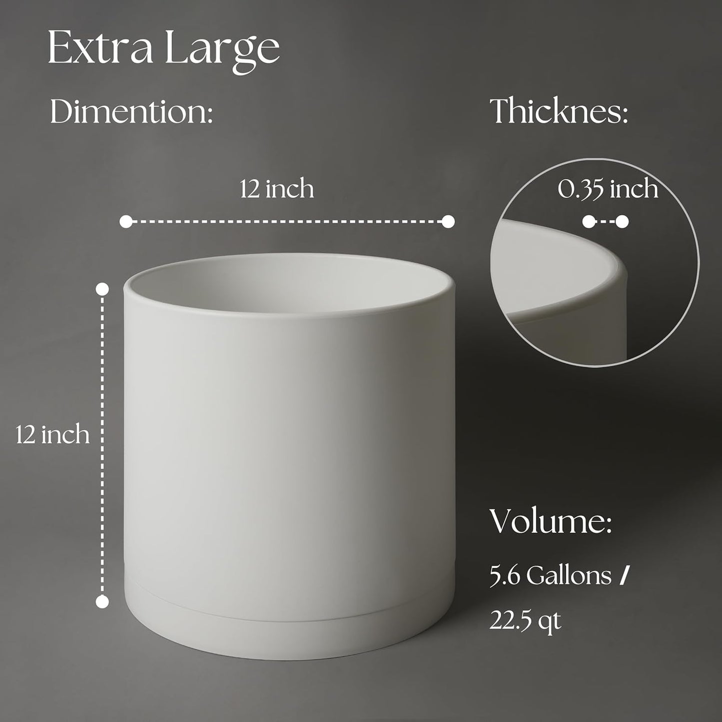 Ceramic Plant Pots(4.5+5.5inch), Flower Pots for indoor ,Small Planters for Home Office Decor